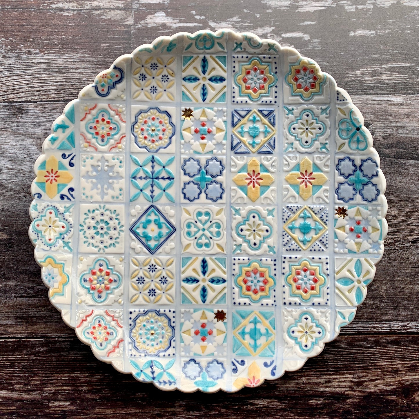 Moroccan tile platter