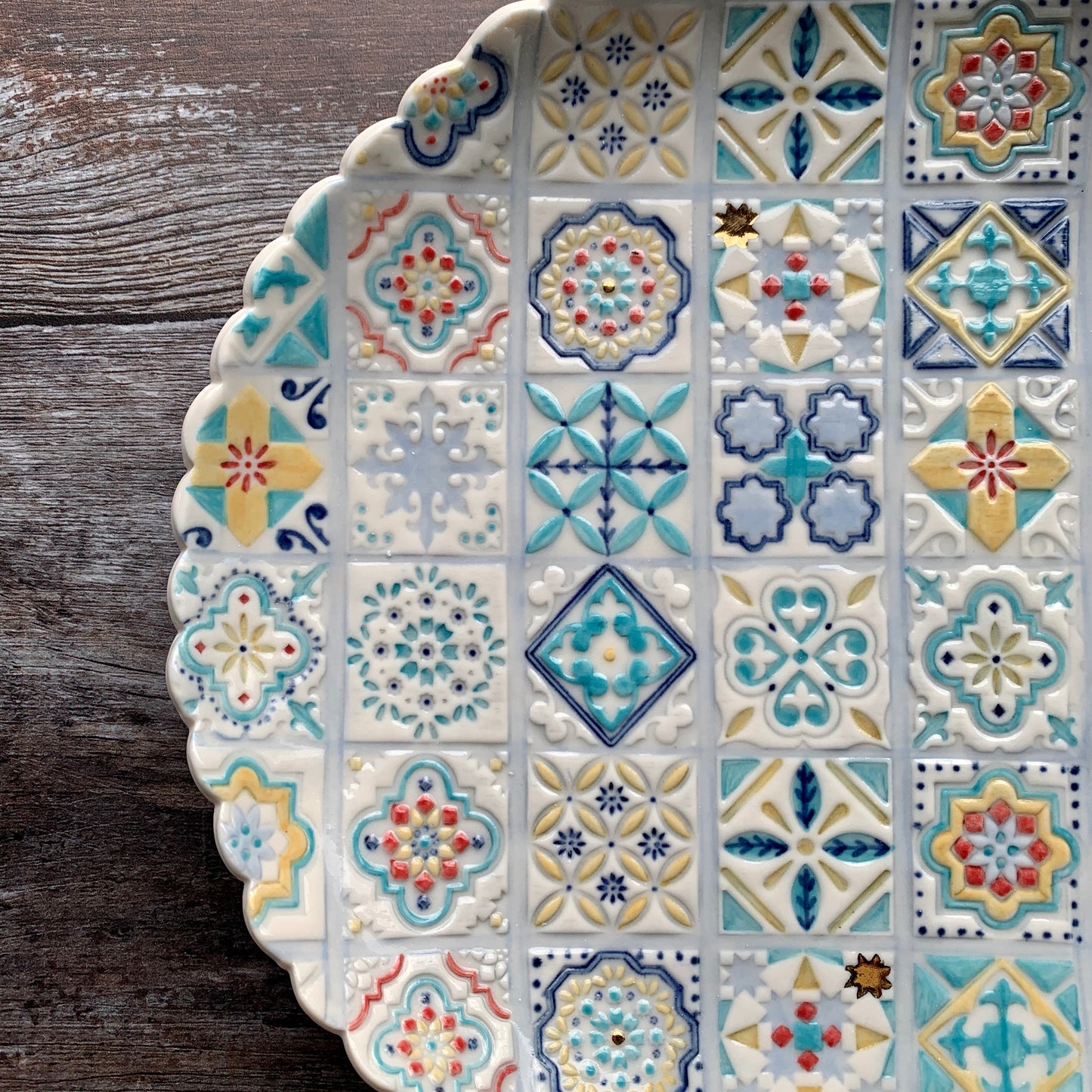 Moroccan tile platter